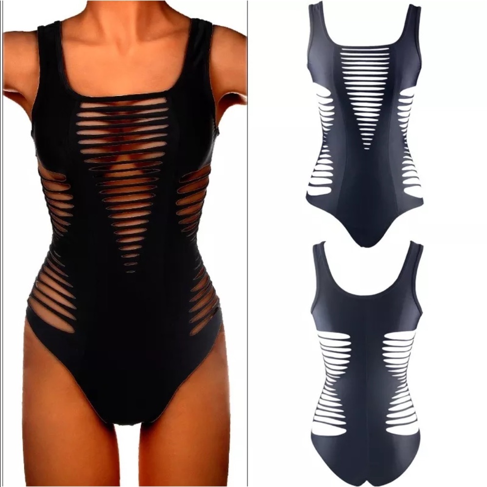 Sz Large Unique Design One Piece Swimsuit